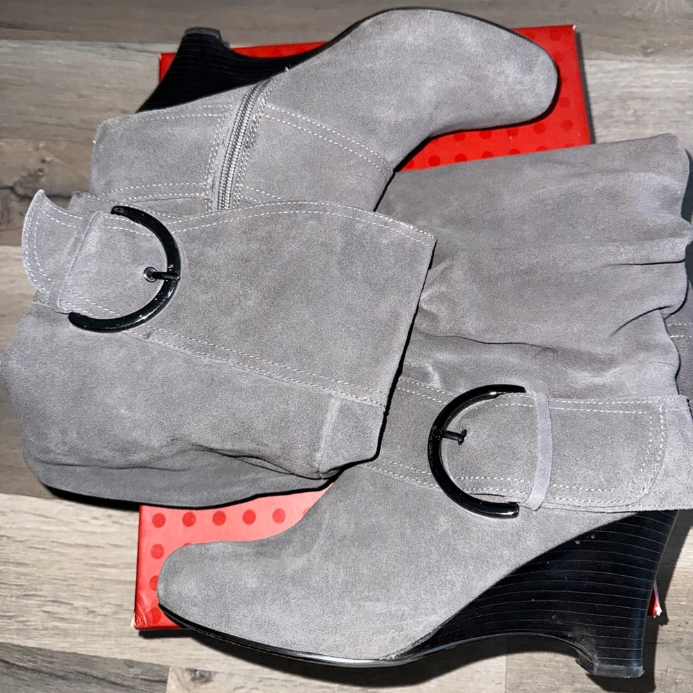 Boots, name-Naughty Monkey, grey suede